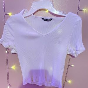 Shein White cropped T-Shirt